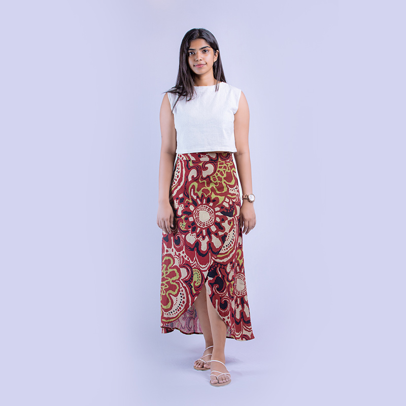 High Low Wrap Skirt